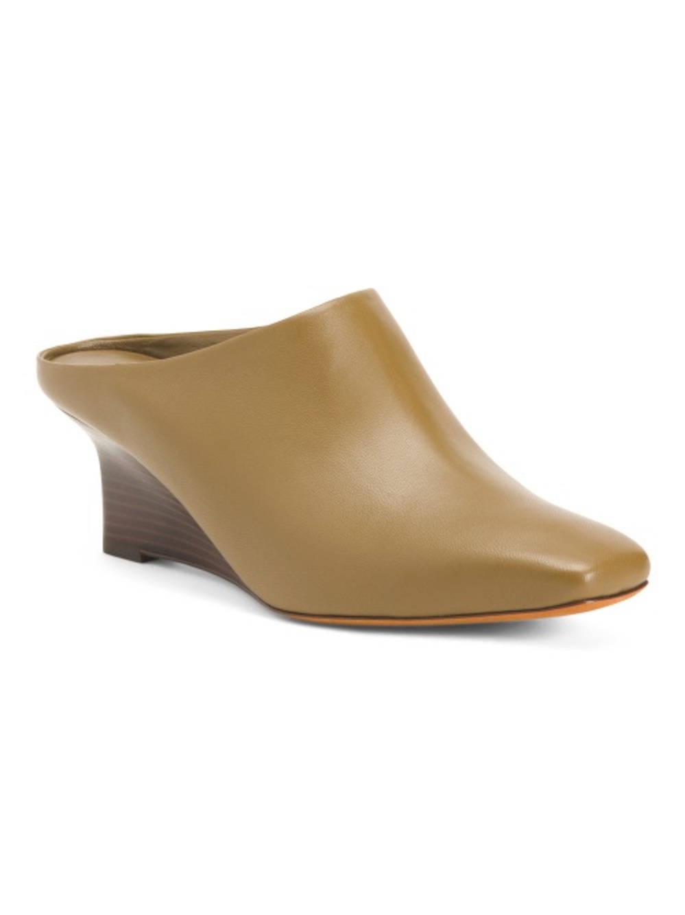 VINCE Leather Benita Mules - Cypress
